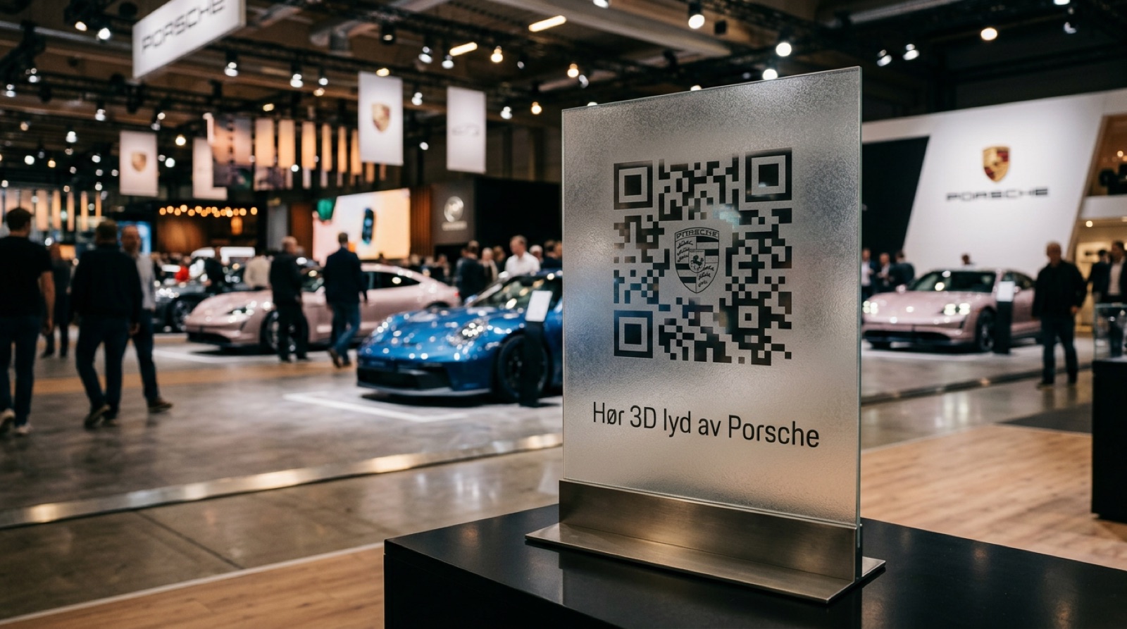 QR code at a car exhibition