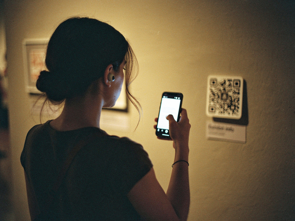 QR code at an exhibition